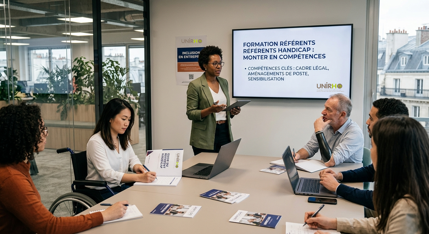Image d'illustration créée via l'IA Gemini pour présenter une formation référent handicap