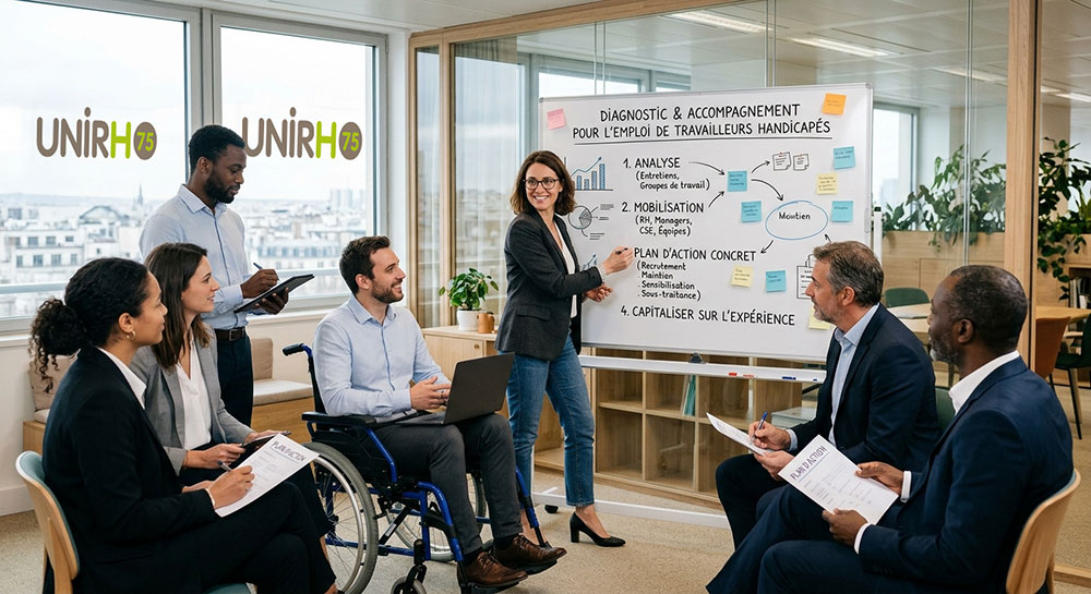 Un plan d’action concret vous permettant de projeter à long terme ou de mettre en œuvre rapidement des actions en matière de recrutement, de maintien dans l’emploi, de sensibilisation, d’accord ou de sous-traitance auprès du secteur protégé et adapté ou des TIH.